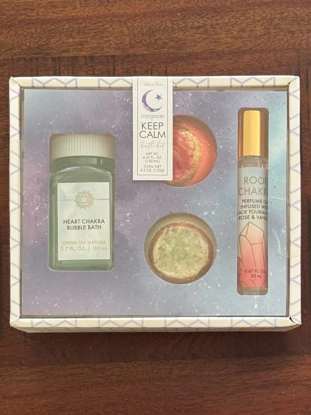 New Stargazer Keep Calm Bath & Chakra Bubble Bath Gift Set BATH FIZZERS BODY OIL